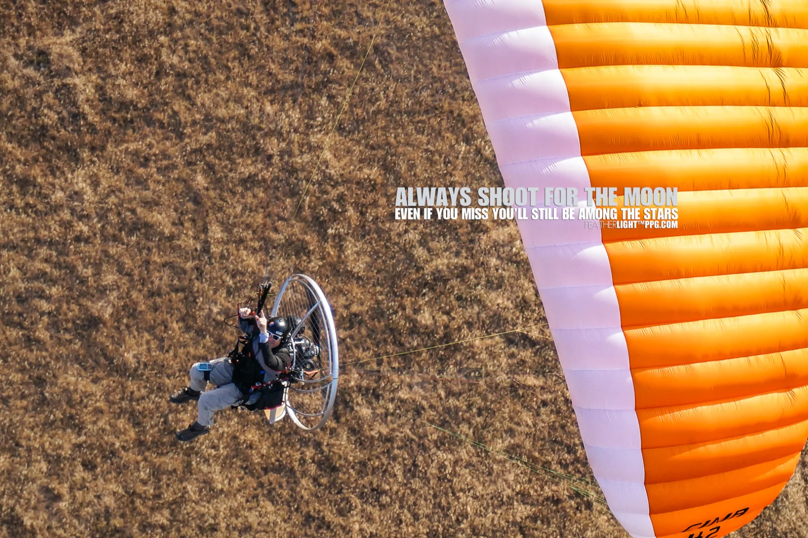 Aerial photography by paramotor