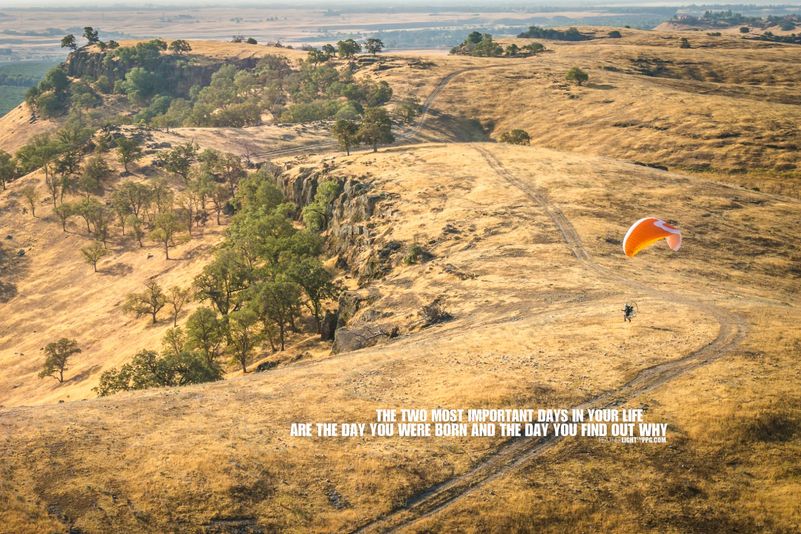 Aerial photography by paramotor