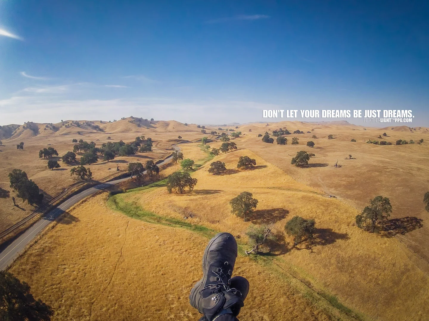 Aerial photography by paramotor