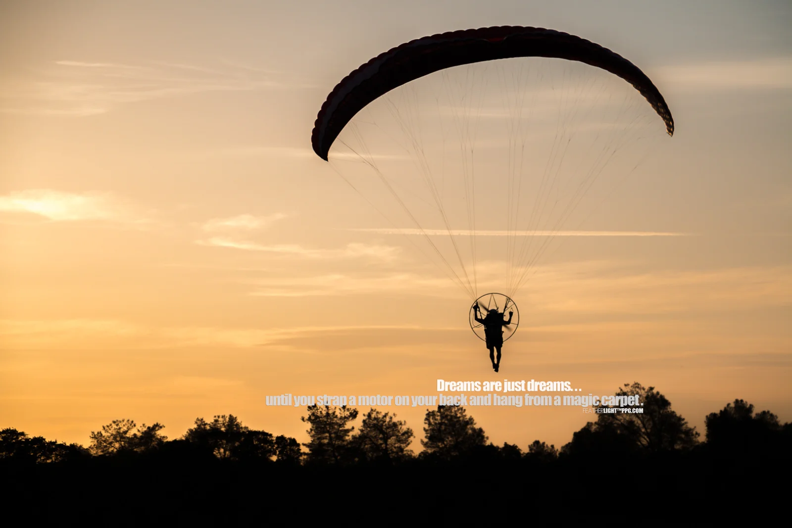 Aerial photography by paramotor
