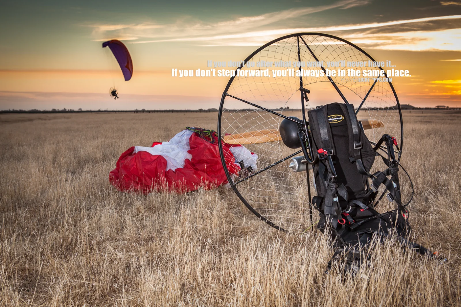 Aerial photography by paramotor