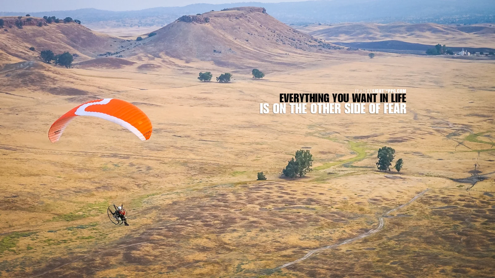 Aerial photography by paramotor