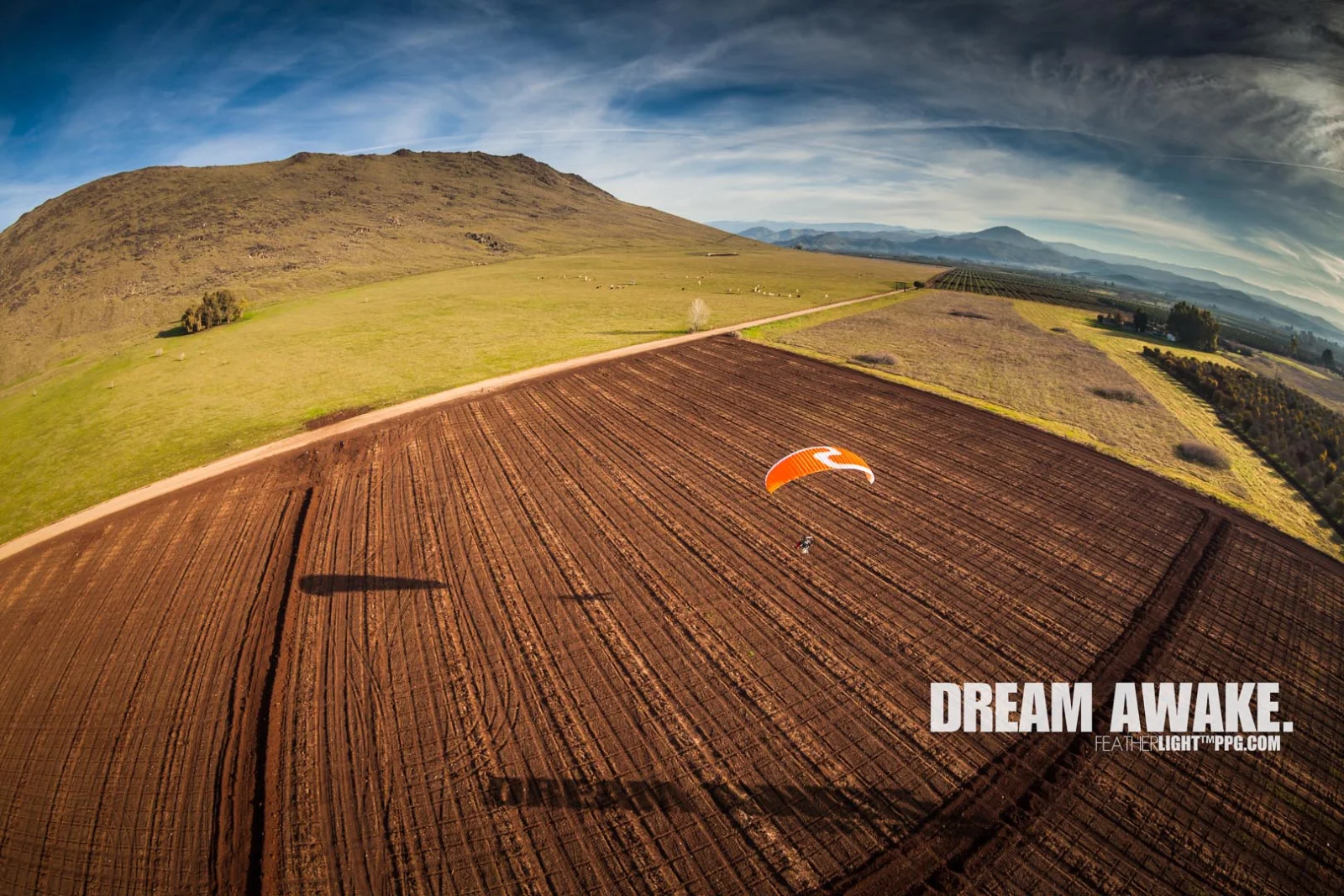 Aerial photography by paramotor