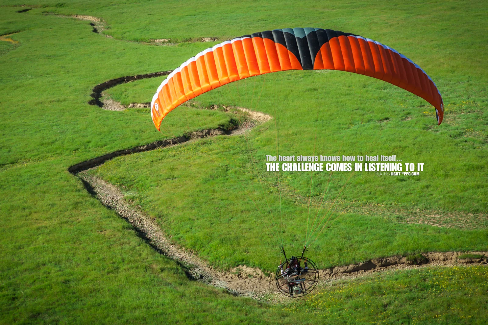Aerial photography by paramotor