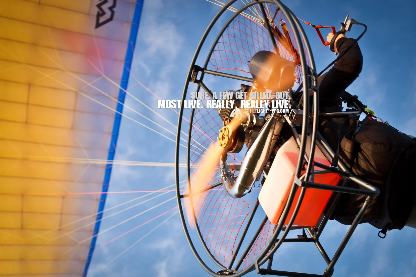 Aerial photography by paramotor