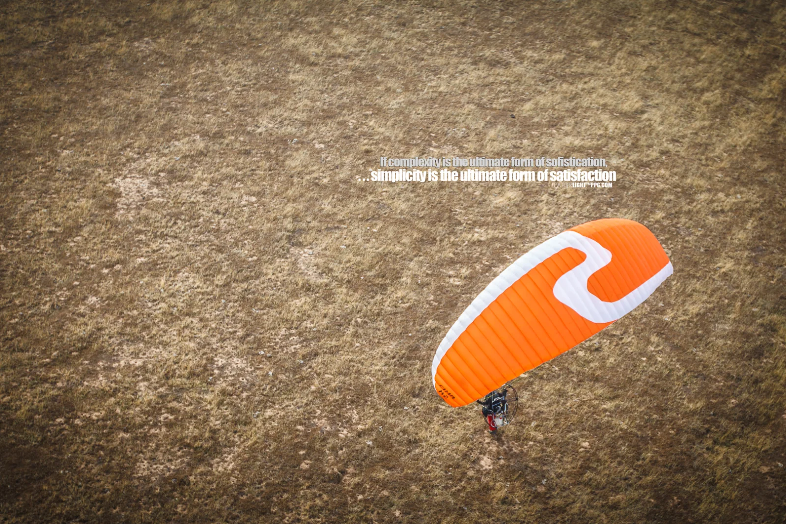 Aerial photography by paramotor