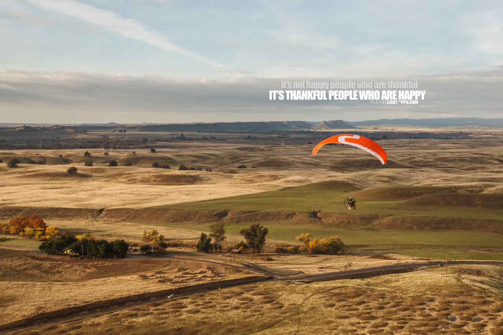 Aerial photography by paramotor