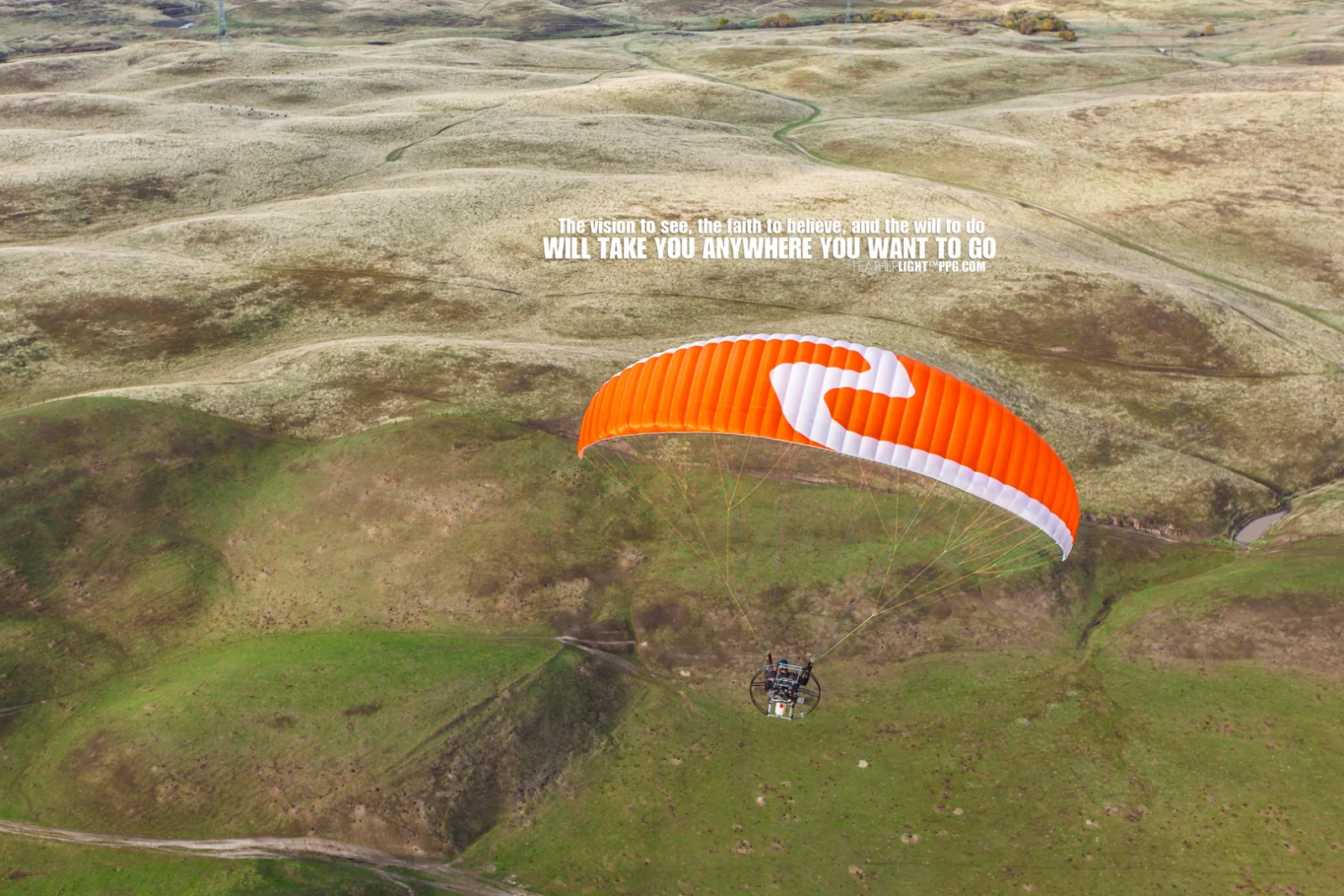 Aerial photography by paramotor